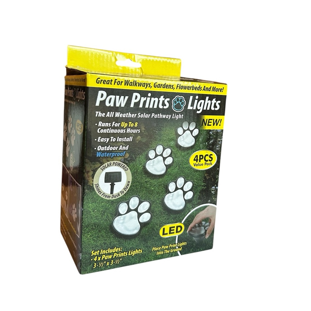 Paw Print Solar Outdoor Lights